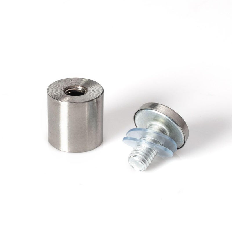OUTWATER Stainless Steel Standoff 1 Inch Diameter x 1 Inch Barrel Length Brushed Finish for PVC, Glass and Acrylic Sign Stand Off Wall Anchors and Screws 4 Piece Pack for Heavy Signs - Image 3